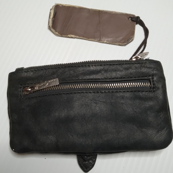 Vintage Junior Drake Purse Wallet Pin Up Girls black leather - Picture 2 of 9